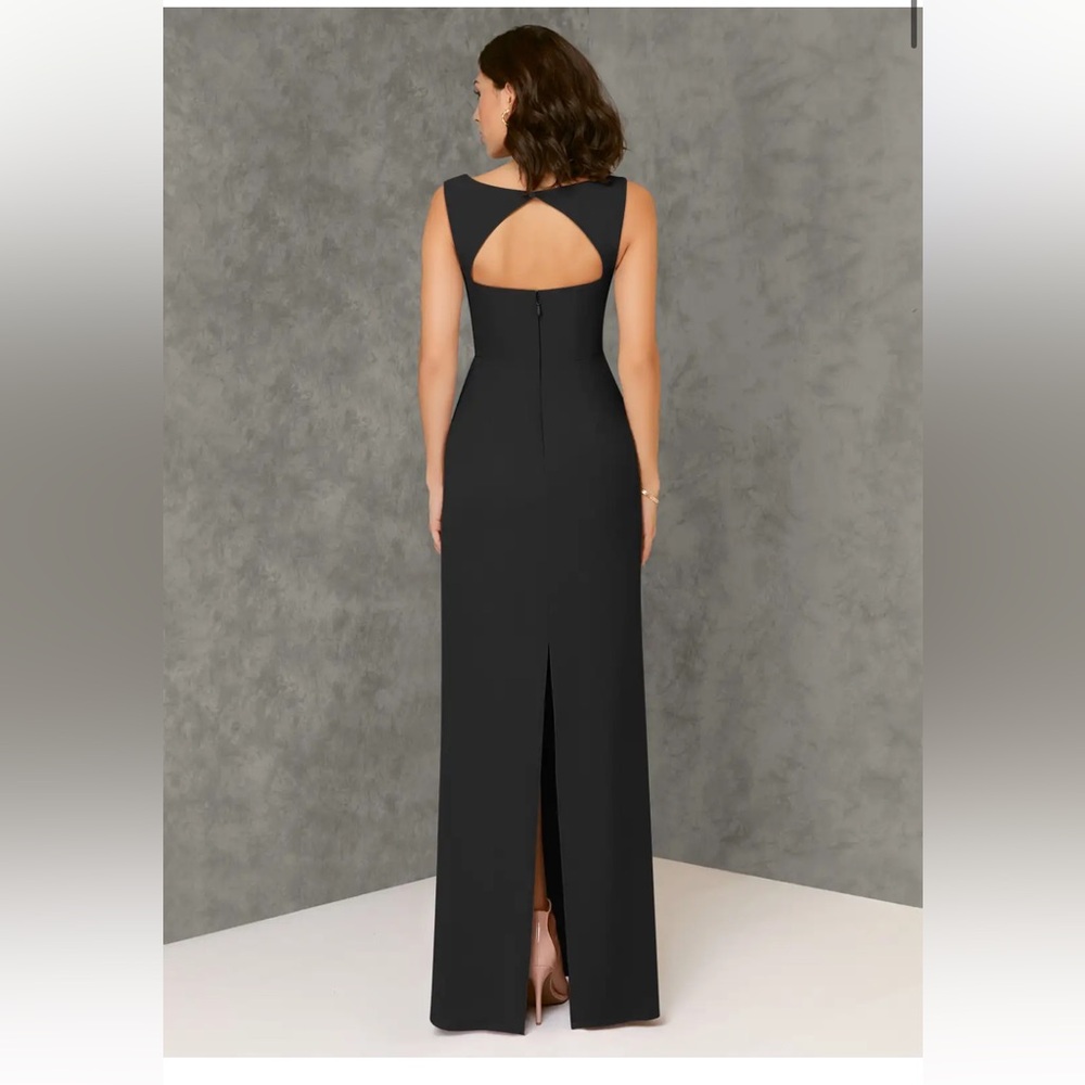 Azazie Black Backless Gown